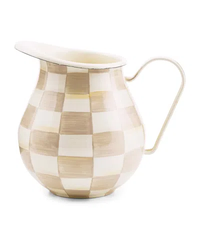 MACKENZIE-CHILDS MOCHA CHECK PITCHER