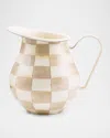 Mackenzie-childs Mocha Check Pitcher