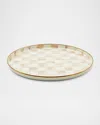 Mackenzie-childs Mocha Check Round Tray