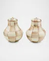 Mackenzie-childs Mocha Check Salt & Pepper Shakers
