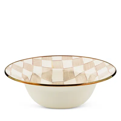 MACKENZIE-CHILDS MACKENZIE-CHILDS MOCHA CHECK SERVING BOWL