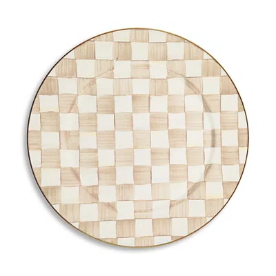 MACKENZIE-CHILDS MACKENZIE-CHILDS MOCHA CHECK SERVING PLATTER