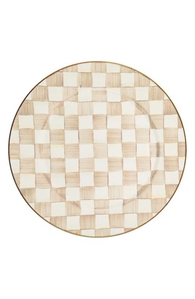 Mackenzie-childs Mackenzie Childs Mocha Check Serving Platter In Brown