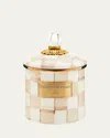 Mackenzie-childs Mackenzie Childs Rosy Check Enameled Steel Small Canister