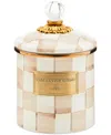 Mackenzie-childs Mocha Check Small Canister In Brown
