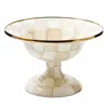 Mackenzie-childs Mocha Check Small Compote Bowl
