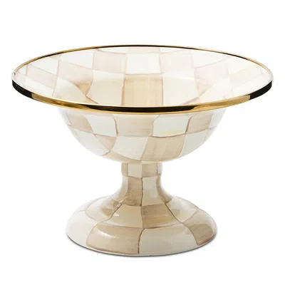 MACKENZIE-CHILDS MACKENZIE-CHILDS MOCHA CHECK SMALL COMPOTE