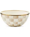 Mackenzie-childs Mocha Check Small Everyday Bowl, 40-oz. In Mocha