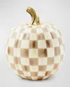 Mackenzie-childs Mocha Check Small Pumpkin