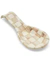 Mackenzie-childs Mocha Check Spoon Rest In Mocha