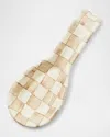 Mackenzie-childs Mocha Check Spoon Rest