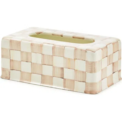 MACKENZIE-CHILDS MACKENZIE CHILDS MOCHA CHECK STANDARD TISSUE BOX HOLDER