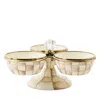 Mackenzie-childs Mocha Check Triplicity In Neutral