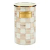 Mackenzie-childs Mocha Check Utensil Holder In Mocha