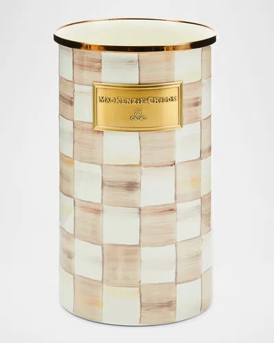 Mackenzie-childs Mocha Check Utensil Holder