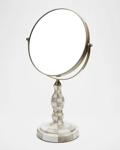 Mackenzie-childs Mocha Check Vanity Mirror In Neutral