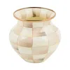 Mackenzie-childs Mackenzie Childs Mocha Check Tall Vase In Neutral