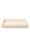 Mackenzie-childs Mackenzie Childs Mocha Check Wood Tray In Neutral