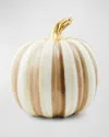 Mackenzie-childs Mocha Stripe Medium Pumpkin