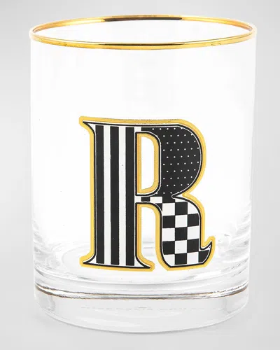 Mackenzie-childs Monogram Tumbler, 14 Oz. In White