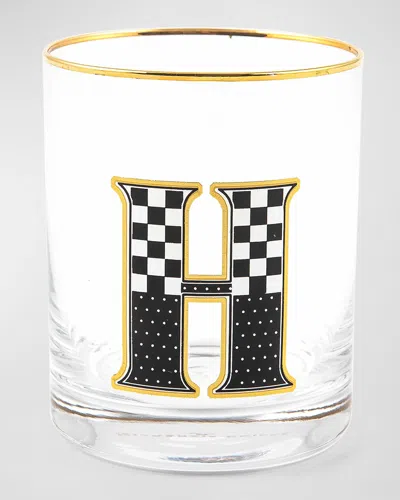 Mackenzie-childs Monogram Tumbler, 14 Oz. In H