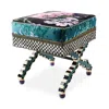 Mackenzie-childs Moonlight Garden Spill The Tea Accent Stool In Multi