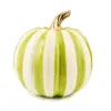 Mackenzie-childs Moss Stripe Medium Pumpkin In Green