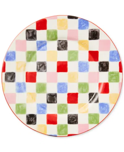 MACKENZIE-CHILDS MULTI CHECK ROUND PLATTER