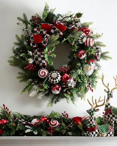 Mackenzie-childs Nick's Pick Illuminated Christmas Wreath