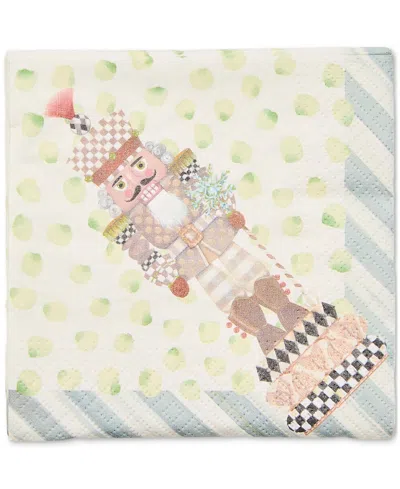 Mackenzie-childs Nutcracker Cocktail Paper Napkins, Set Of 20 In Multi