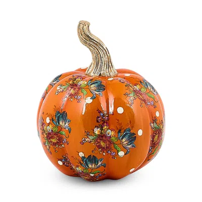 Mackenzie-childs Orange Flower Market Mini Pumpkin