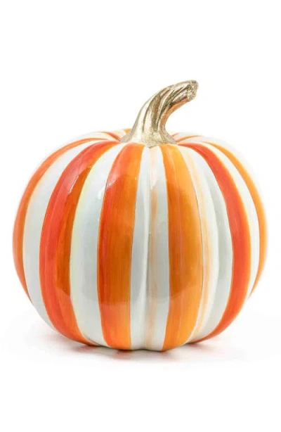 Mackenzie-childs Mackenzie Childs Orange Stripe Medium Pumpkin
