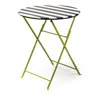 Mackenzie-childs Outdoor Black White Metal Bistro Table In Black/white