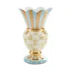 Mackenzie-childs Mackenzie Childs Parchment Check Great Ceramic Vase In Multi