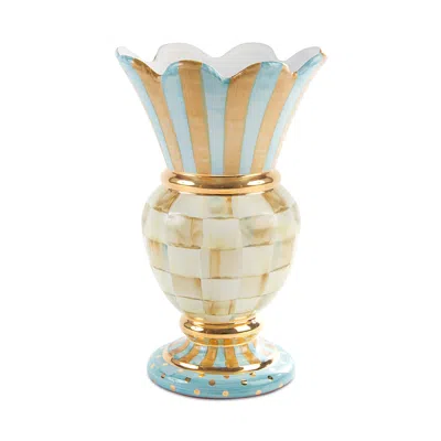 MACKENZIE-CHILDS MACKENZIE-CHILDS PARCHMENT CHECK GREAT VASE