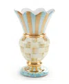 Mackenzie-childs Mackenzie Childs Parchment Check Great Ceramic Vase