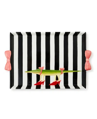 Mackenzie-childs Patience Brewster Gloria Alligator Tray In Multi