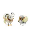Mackenzie-childs Patience Brewster Lydia & Liam Lamb Figures, Set Of 2 In Multi