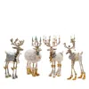 Mackenzie-childs Patience Brewster Moonbeam Reindeer Figures Set B, Set Of 4 In White
