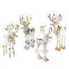 Mackenzie-childs Patience Brewster Moonbeam Reindeer Figures, Set Of 4 In White