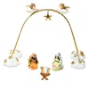 Mackenzie-childs Patience Brewster Nativity Cherub Angels Mini Arch Set, Set Of 4 In Multi