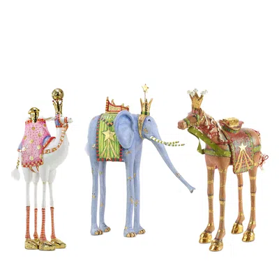 Mackenzie-childs Patience Brewster Nativity Magi Animal Figures, Set Of 3 In Multi