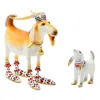 Mackenzie-childs Patience Brewster Nativity Nathan & Noel Goat Figures, Set Of 2 In Multi