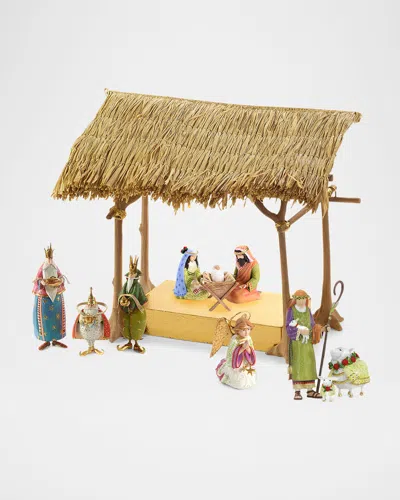 Mackenzie-childs Patience Brewster Nativity Set In Brown