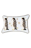 Mackenzie-childs Mackenzie Childs Penguin Parade Throw Pillow In Multi