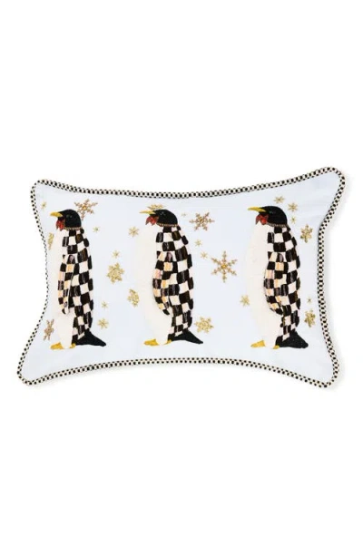 Mackenzie-childs Mackenzie Childs Penguin Parade Throw Pillow In Multi