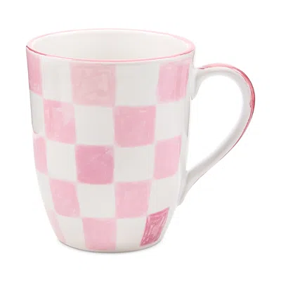 Mackenzie-childs Pink Check Mug