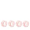 Mackenzie-childs Pink Check Napkin Rings, Set Of 4