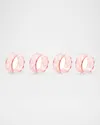 Mackenzie-childs Pink Check Napkin Rings, Set Of 4 In Pink