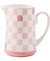 Mackenzie-childs Pink Check Pitcher